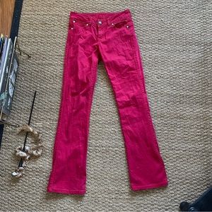 Vintage low rise red wrangler jeans